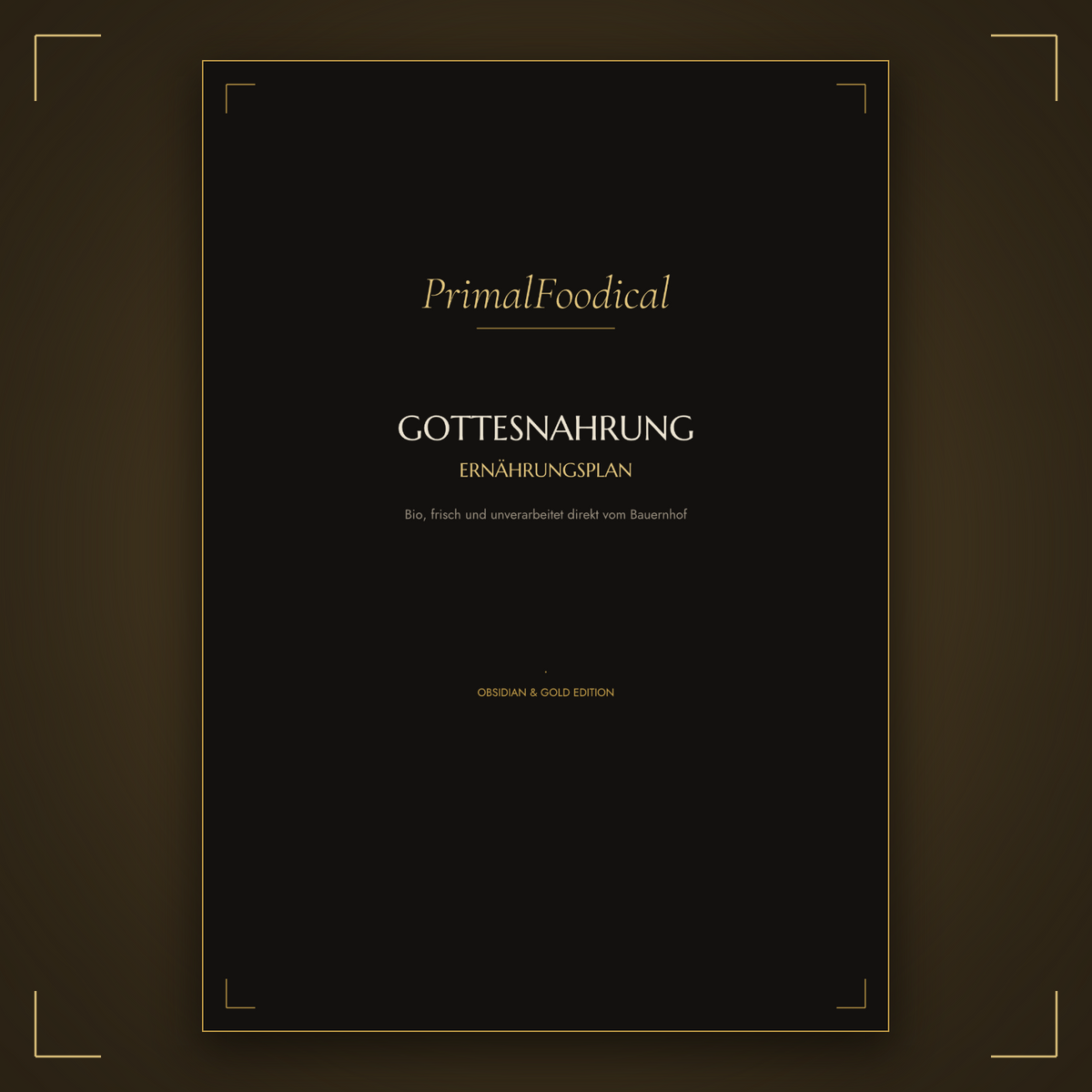 Gottesnahrung ErnÀhrungsplan Cover