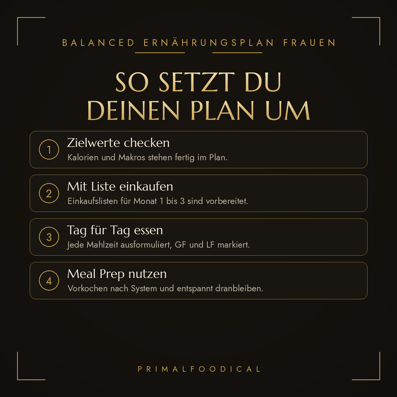 BALANCED - ERNÄHRUNGSPLAN FRAUEN