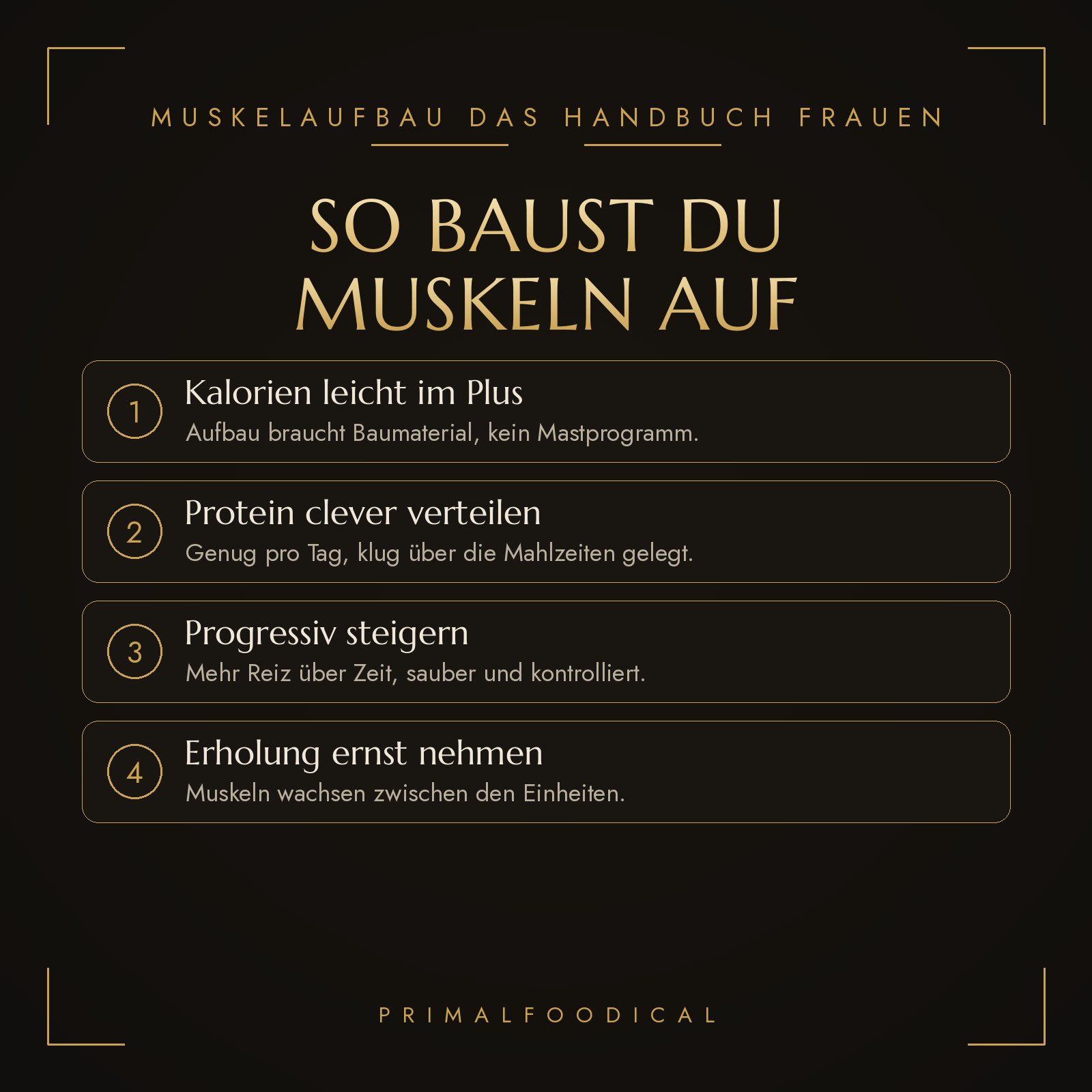 MUSKELAUFBAU - TRAININGSPLAN FRAUEN