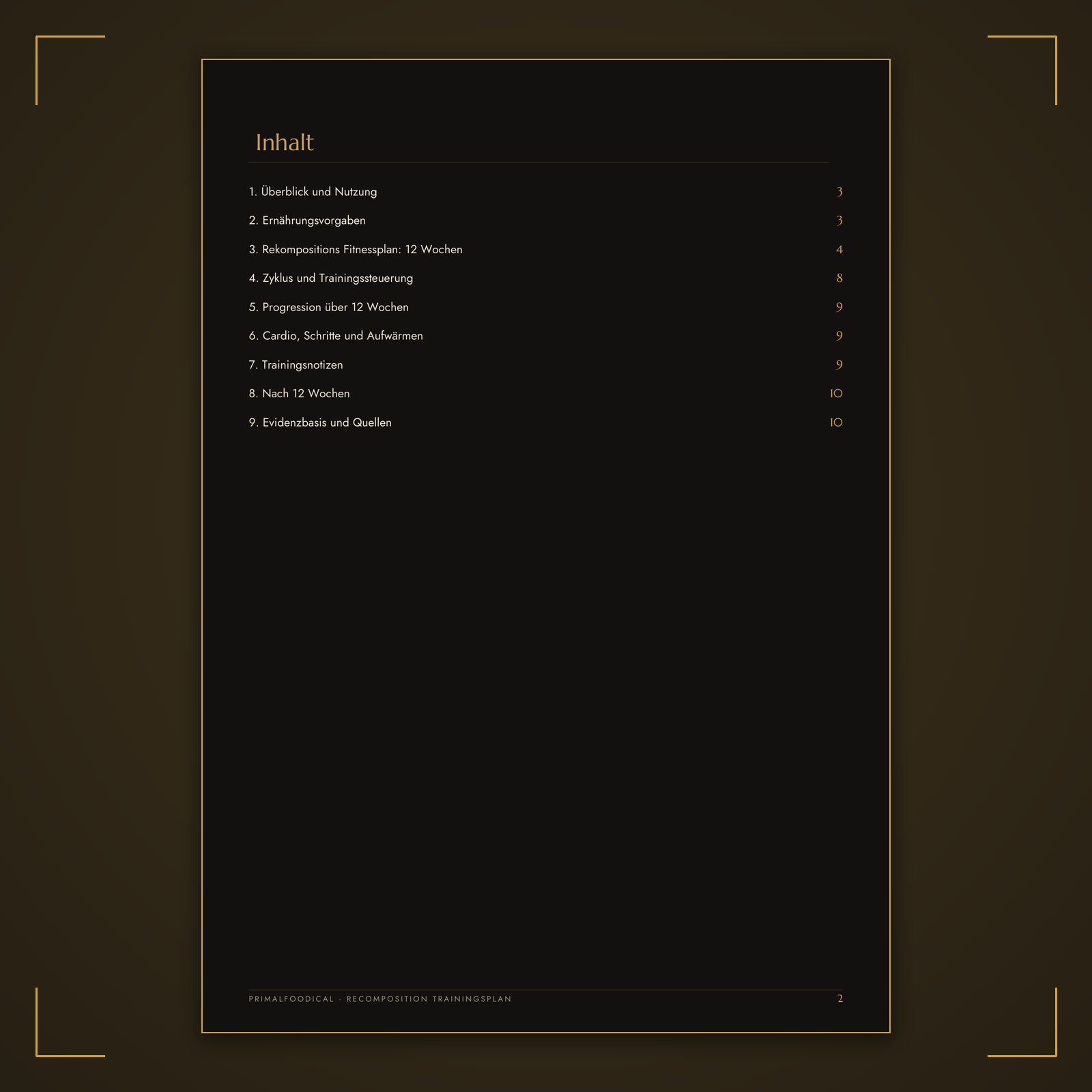 RECOMPOSITION - TRAININGSPLAN FRAUEN