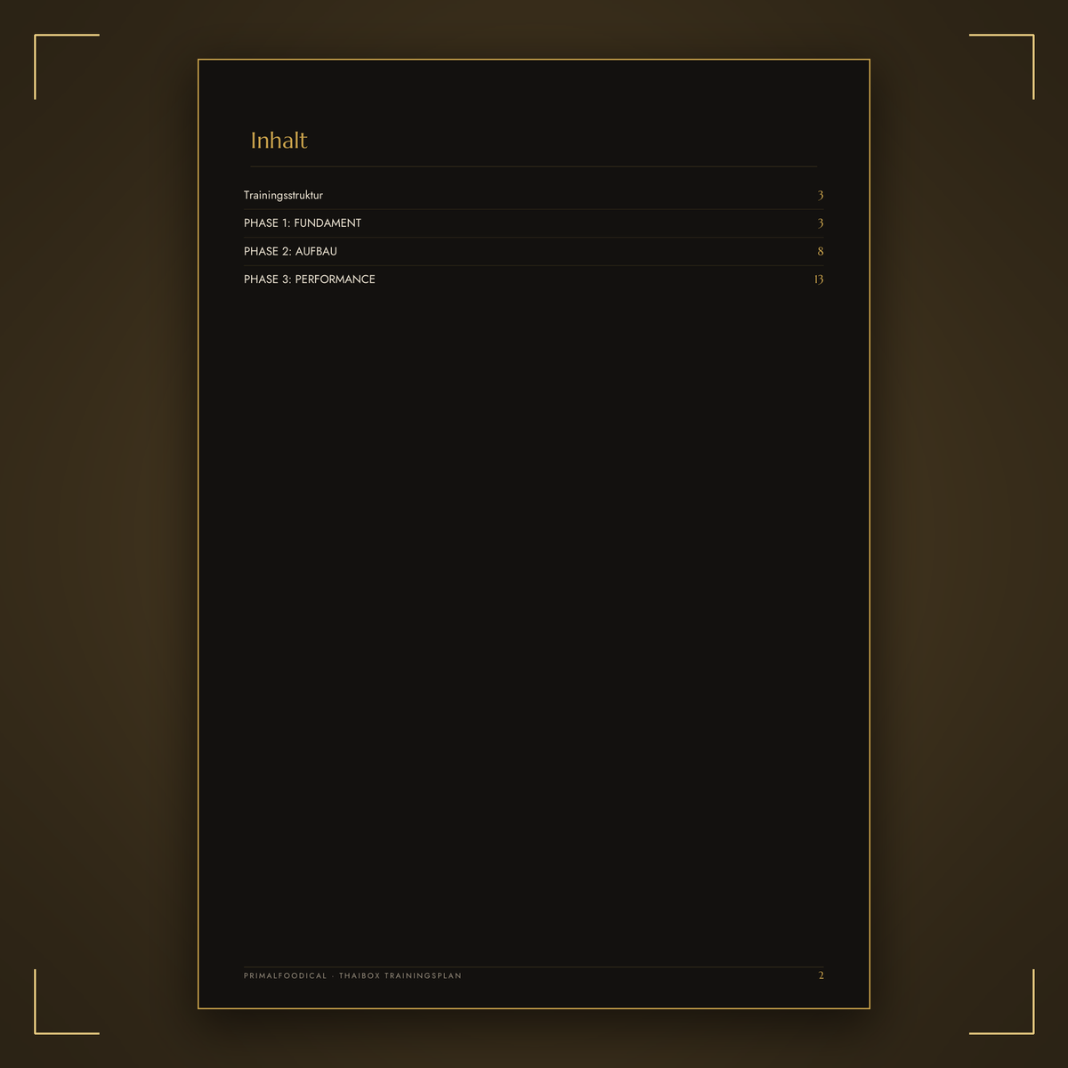 THAIBOXER - TRAININGSPLAN