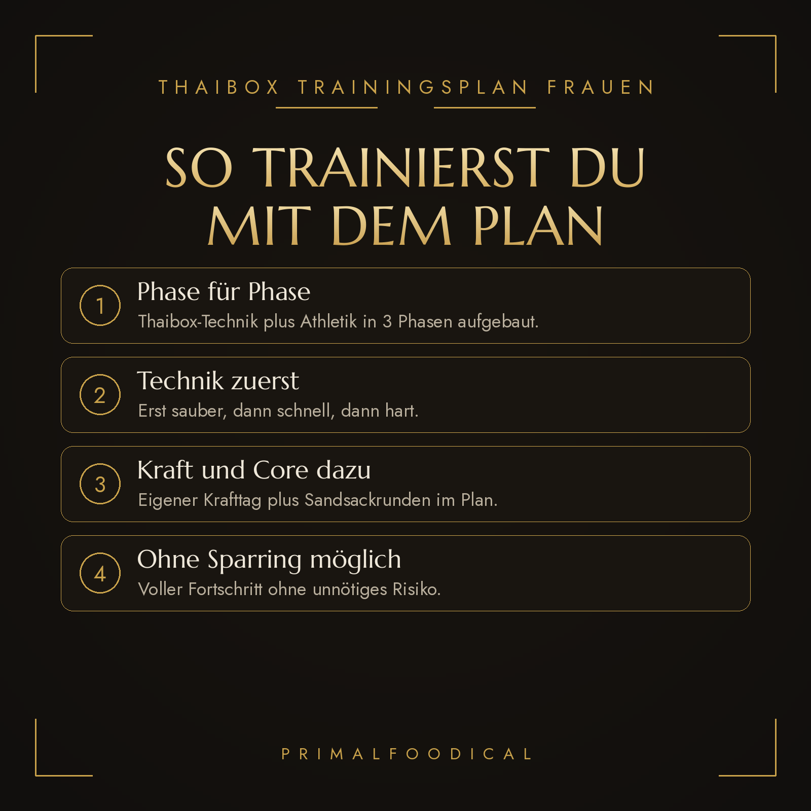 THAIBOX - TRAININGSPLAN FRAUEN