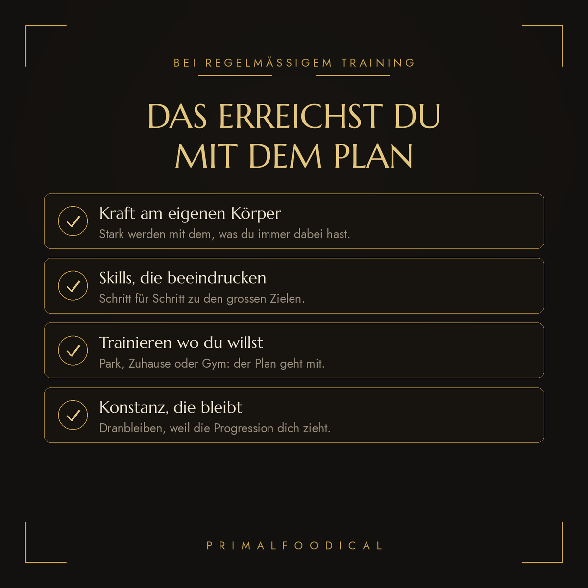 CALISTHENICS - TRAININGSPLAN