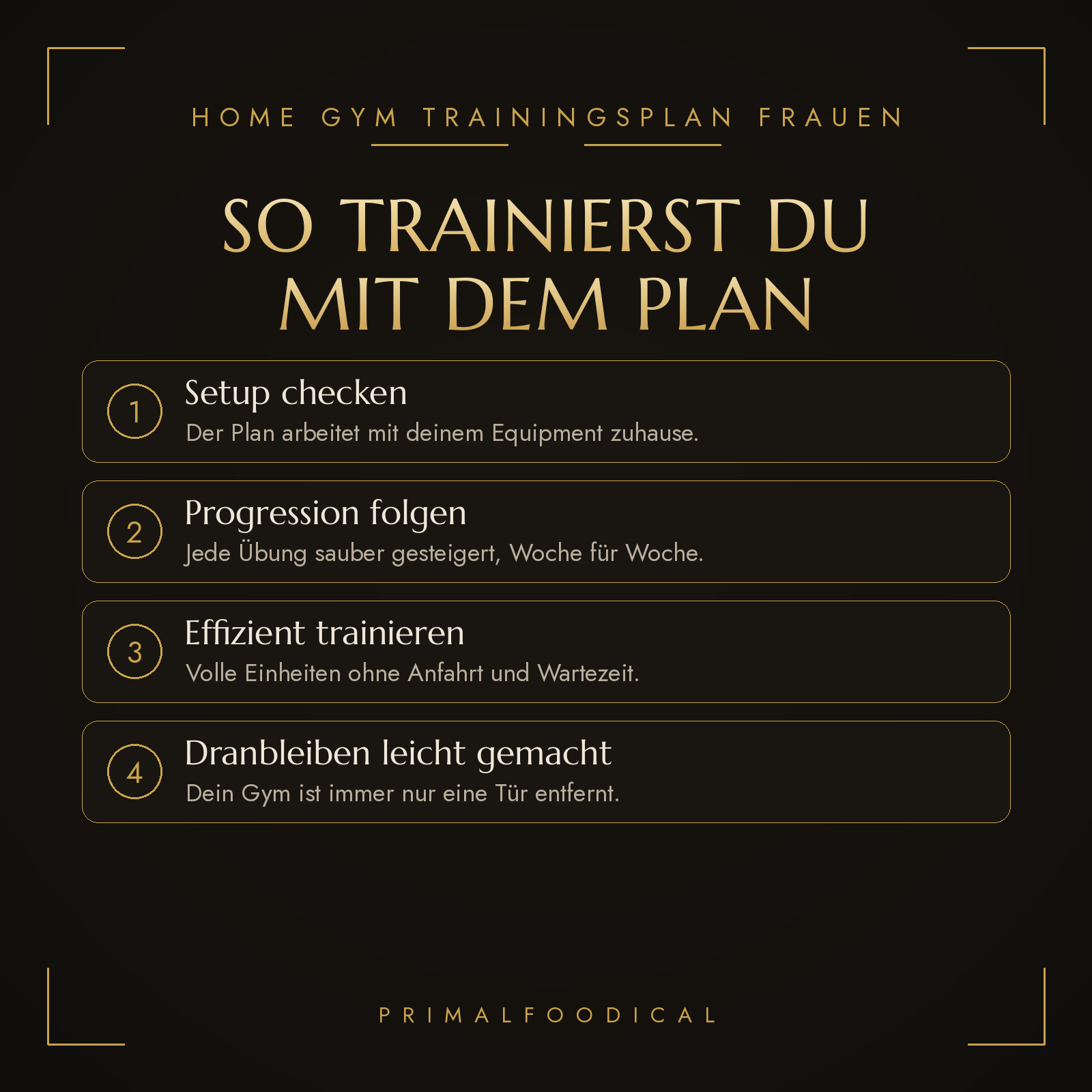 HOME GYM - TRAININGSPLAN FRAUEN