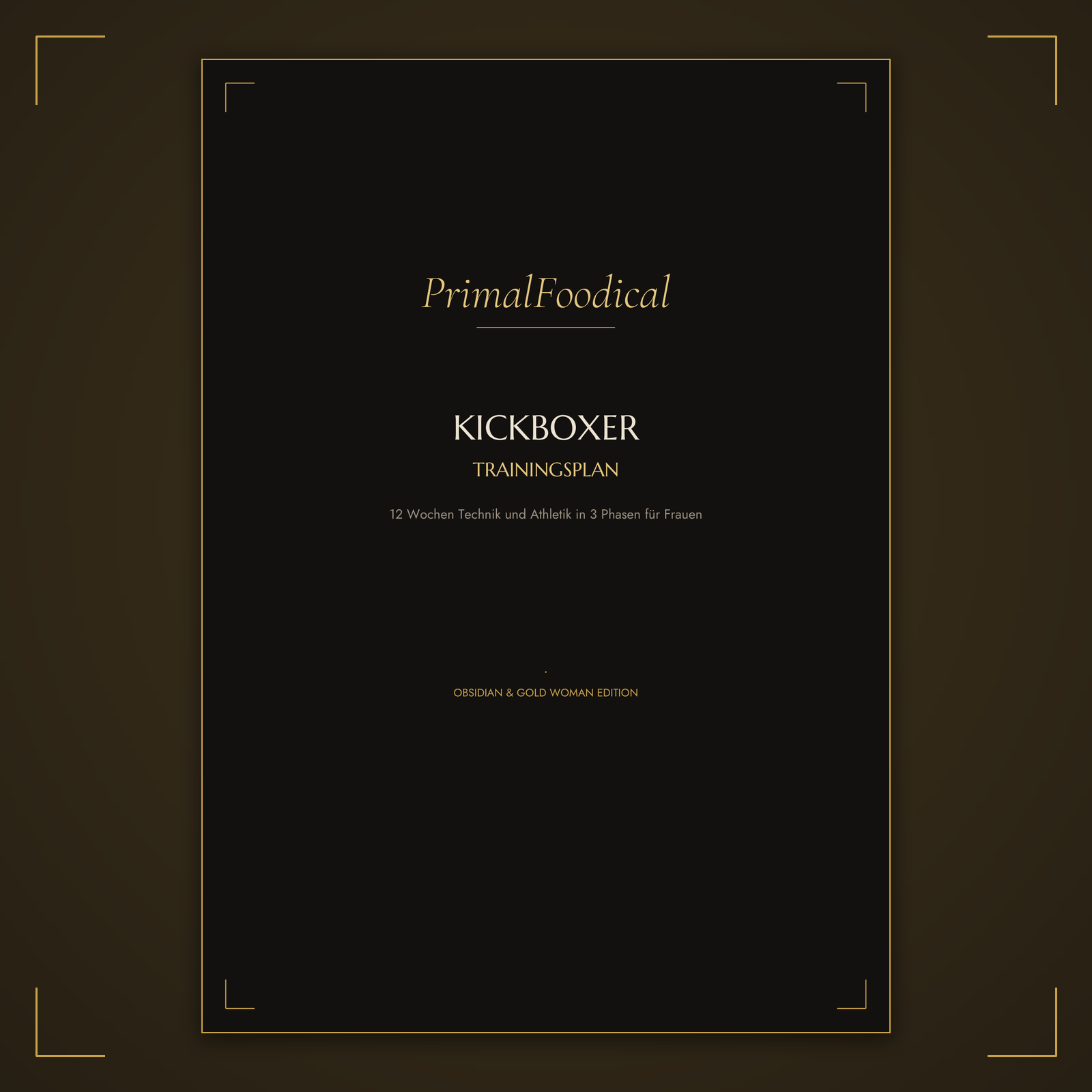 KICKBOXER - TRAININGSPLAN FRAUEN
