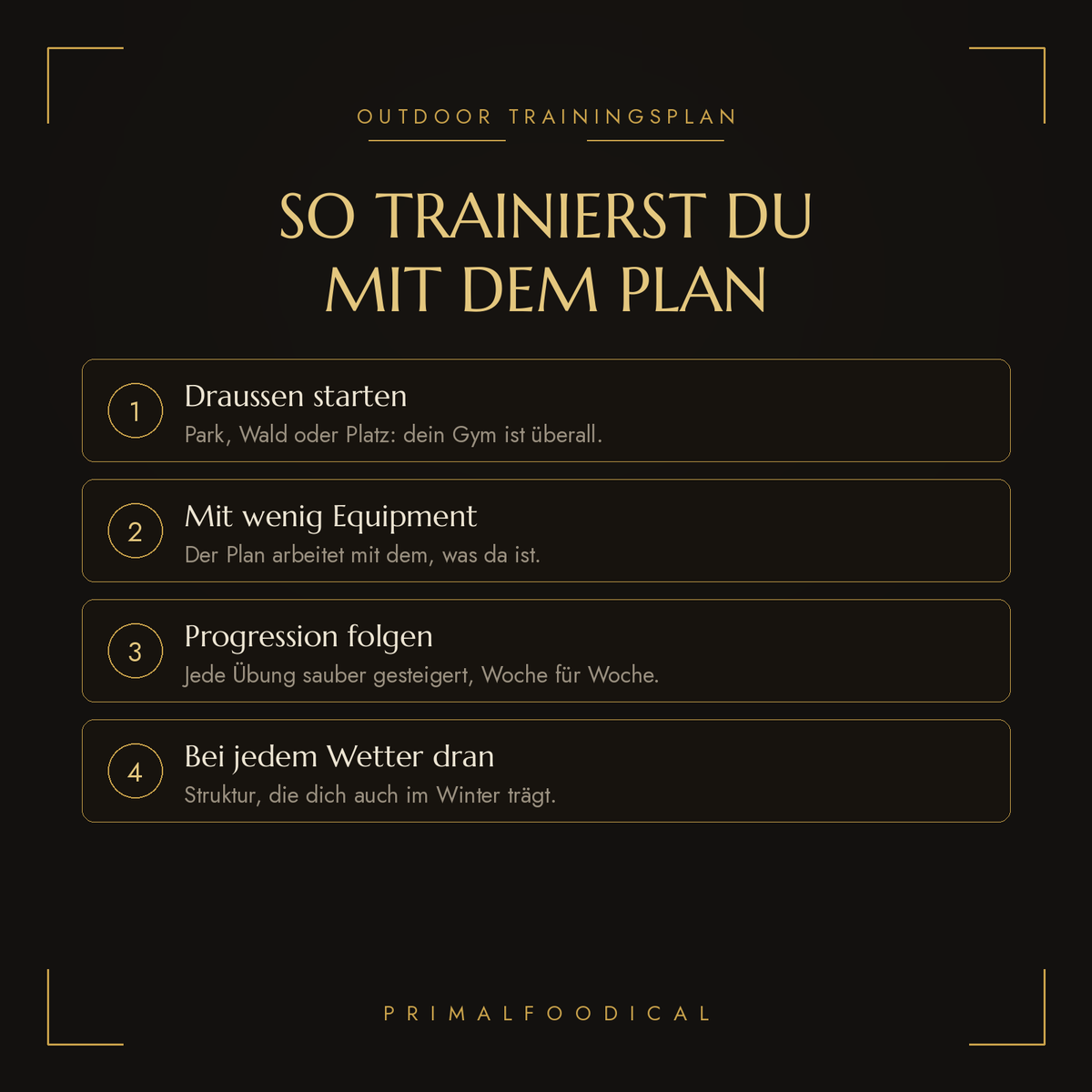 OUTDOOR - TRAININGSPLAN