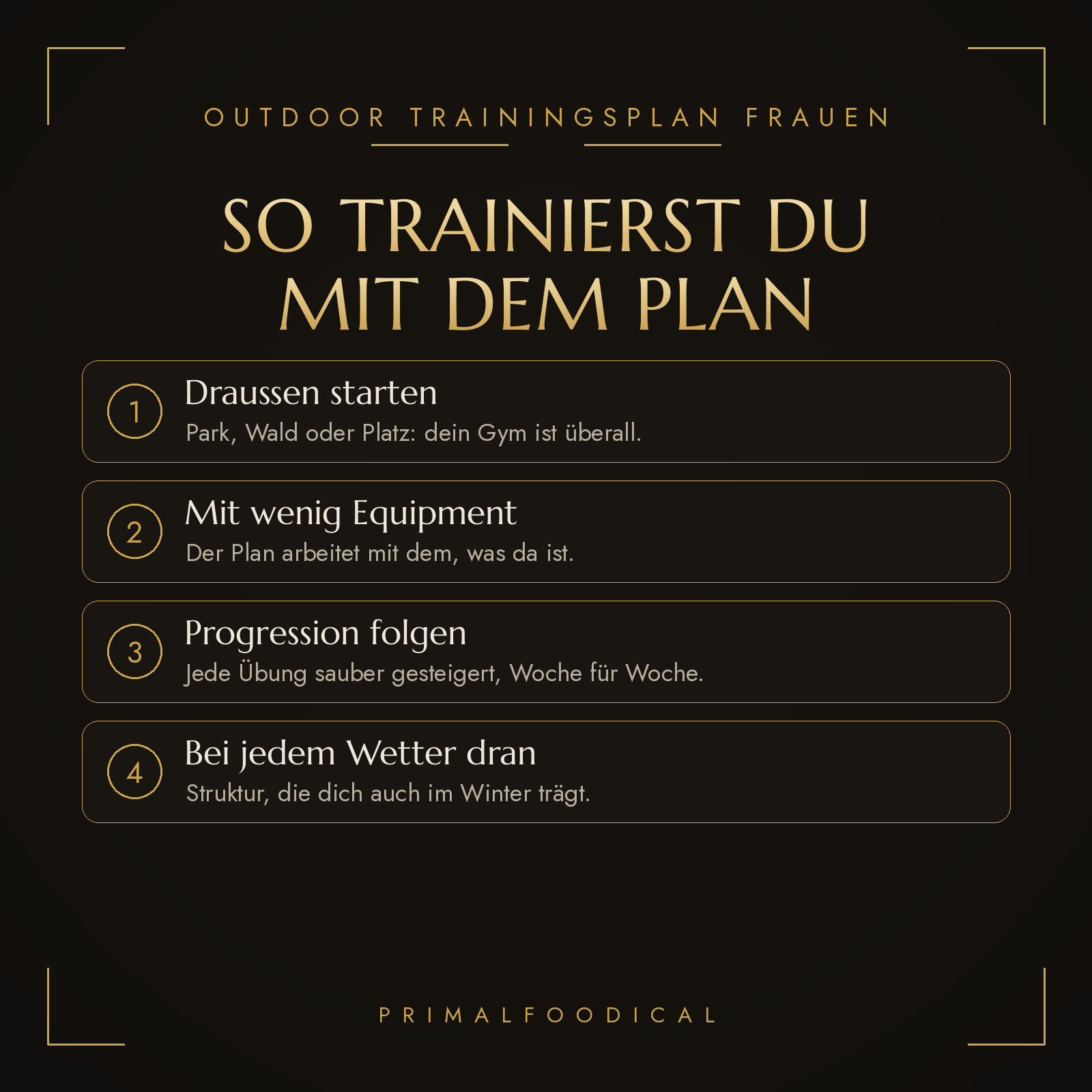 OUTDOOR - TRAININGSPLAN FRAUEN