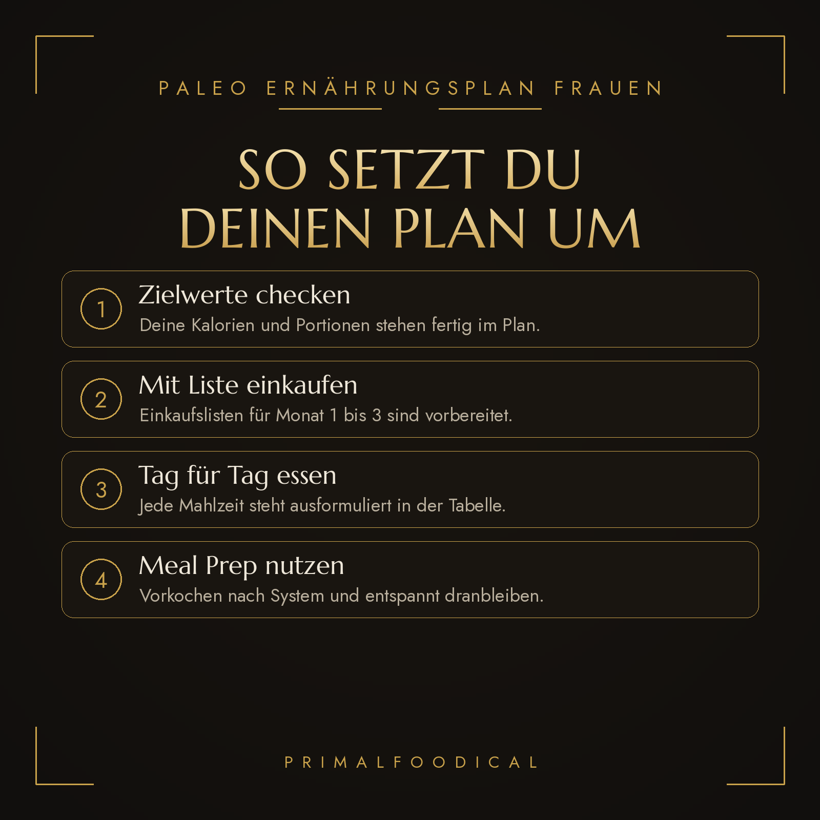 PALEO - ERNÄHRUNGSPLAN FRAUEN