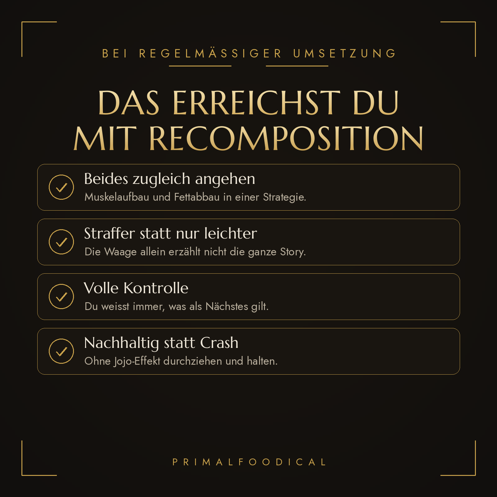RECOMPOSITION - TRAININGSPLAN FRAUEN