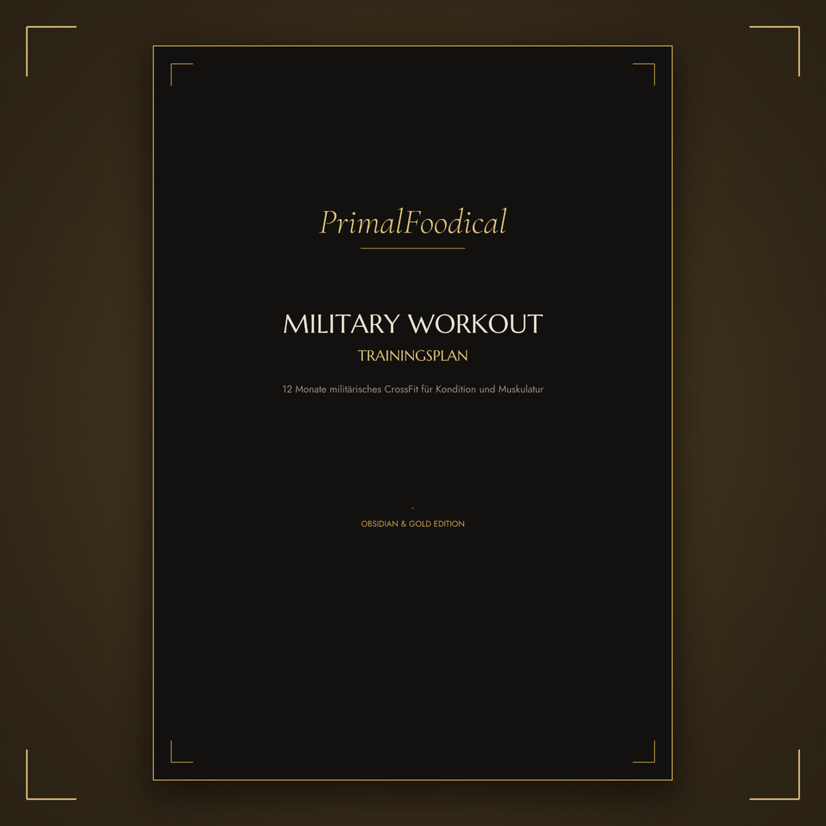 Military Workout Trainingsplan Cover